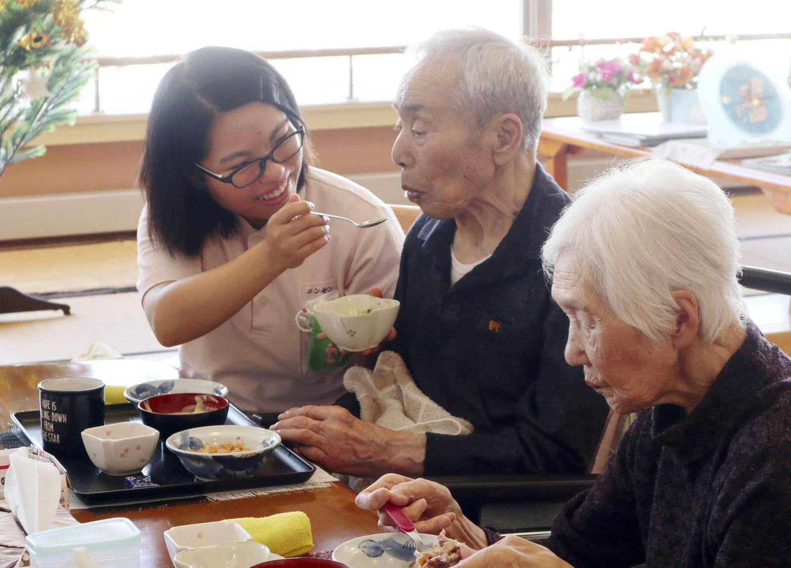 Nursing care is one of the industries that is finding itself acutely short-handed. | KYODO