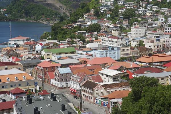 Grenada: streets of the capital city of Saint George<em></em>'s