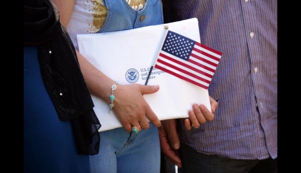 Immigrant at the Oath of Allegiance Ceremony