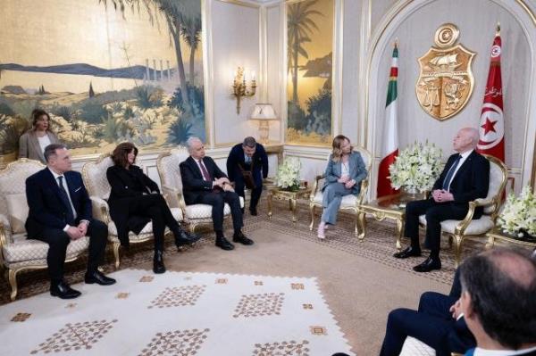 Several Italian ministers traveled with Prime Minister Meloni to Tunisia, and further meetings between officials of the two country are planned | Photo: Press office Palazzo Chigi / Italian government