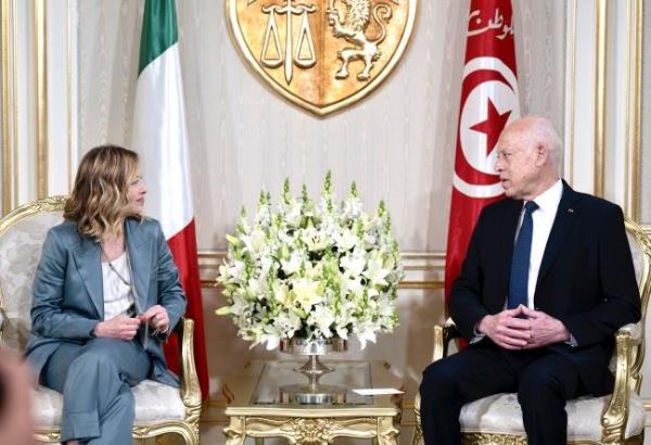 Italian Prime Minister Giorgia Meloni (l.) met Tunisian President Kais Saied (r.) in Tunis on Wednesday April 17 | Photo: Press Office Palazzo Chigi / Italian government