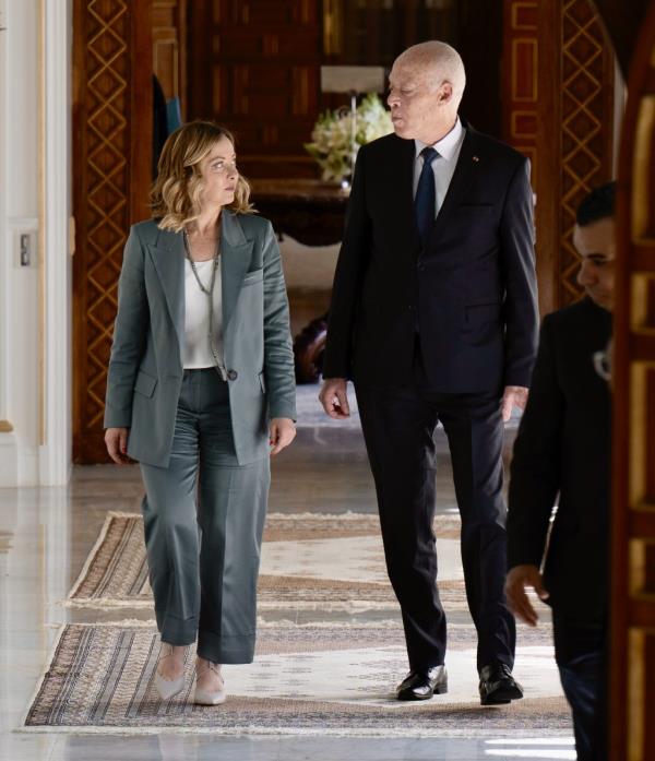Italy's Giorgia Meloni underlined the 'good perso<em></em>nal rapport' she and President Saied have, as well as the 'historic friendship' of their two countries | Photo: Press office Palazzo Chigi / Italian government