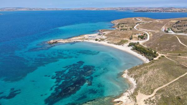 Fanaraki beach, at Lemnos island in northeastern Aegean sea, Greece.